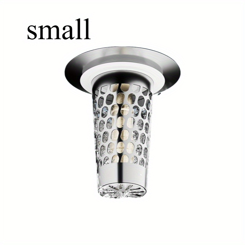 TEMU 1 Pack Of Bathroom Sink Drain Strainer, Available Sizes, Featuring A Pop- With A Removable Stainless Steel Basket For Catching Hair, Suitable As