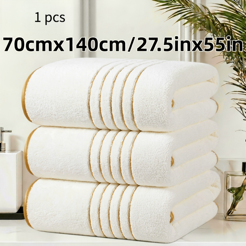 TEMU Serviette de à fils dorés, adaptée pour , la douche, de sport et - épaissi, séchage rapide, douce, absorbante, lavable en machine, adaptée pour