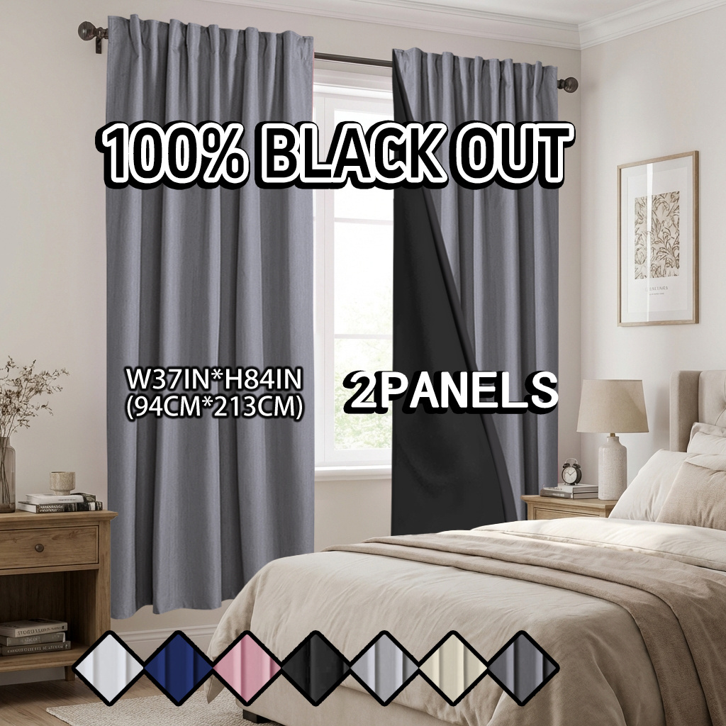 TEMU 2pcs Pack, 100% Blackout Thermal Curtains, Privacy Protection, Warm Noise Insulation, Darkening Room, Rod Hanging Curtains, Partition Curtains,