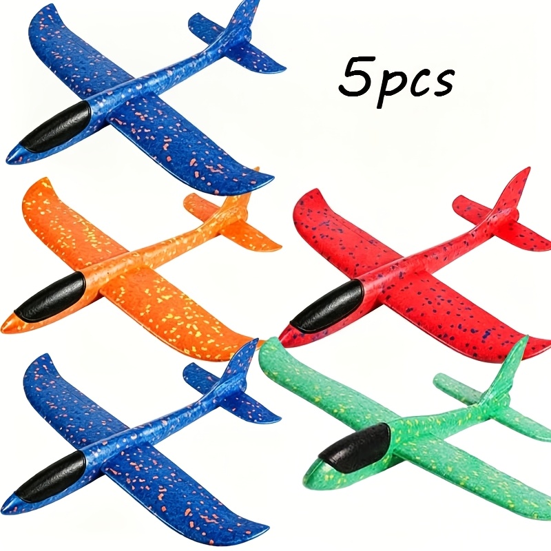 TEMU Gift For Her/him 5-pack Kids' Party Favor Throwing Airplanes, 2 Flight , Easy With Manual Throw, Suitable For Outdoor Lawns, Parks, Open Spaces,