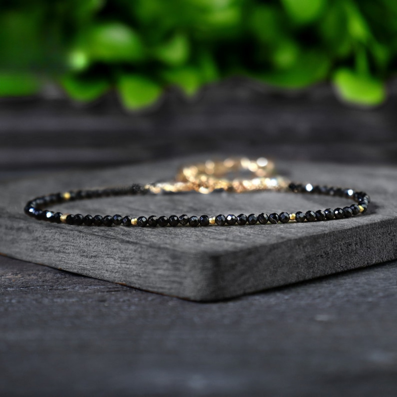 

Elegant Black Bracelet For Women, Classic , Natural Stone, Daily & Music Festival Accessory, Gift-ready