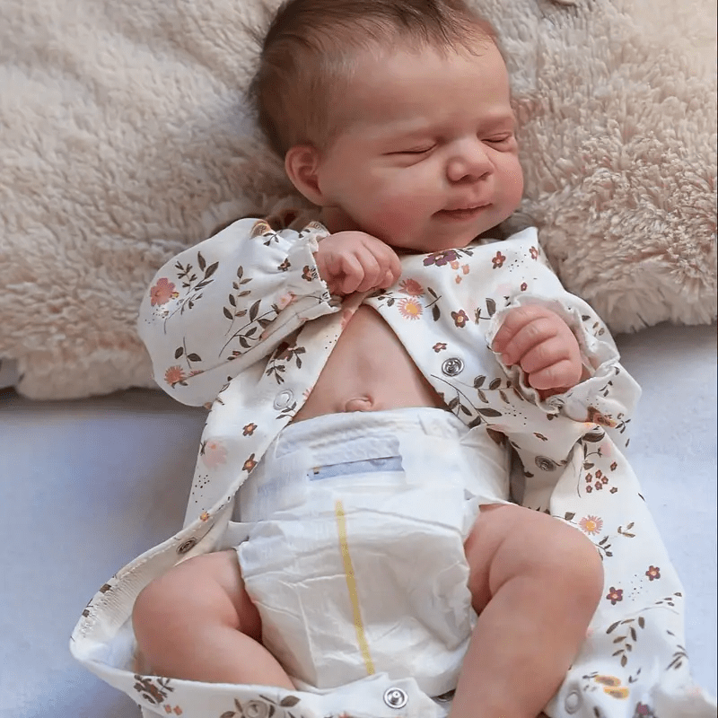 realistic   doll all vinyl soft body with   eyes weight hair   doll suitable for role play hugging gift for collectors doll only no