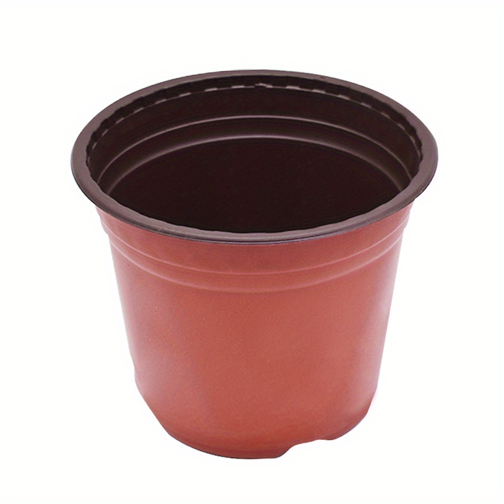 

100pcs 8" Plastic Plant Pots - Lightweight Seedling Cups For Indoor & Outdoor Use, Vintage Style Greenhouse Nursery Containers