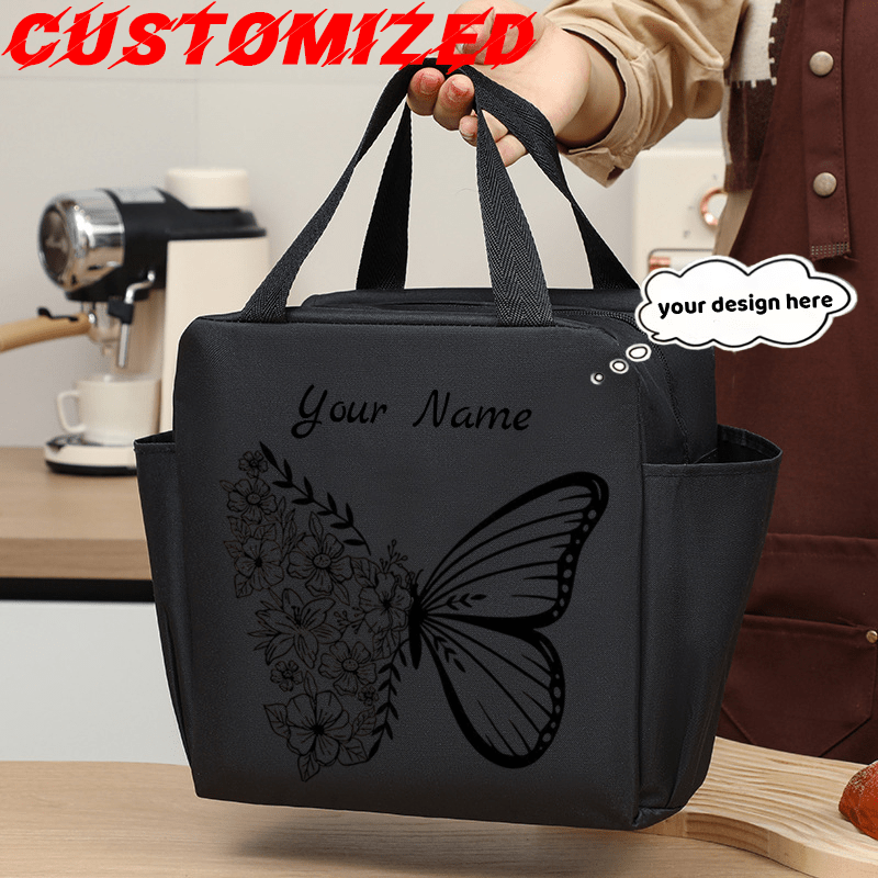 TEMU Customizable Floral Handbag For Women, Suitable For Office Use, Featuring Side Pockets. This Reusable Floral Tote Is Perfect For Commuting,