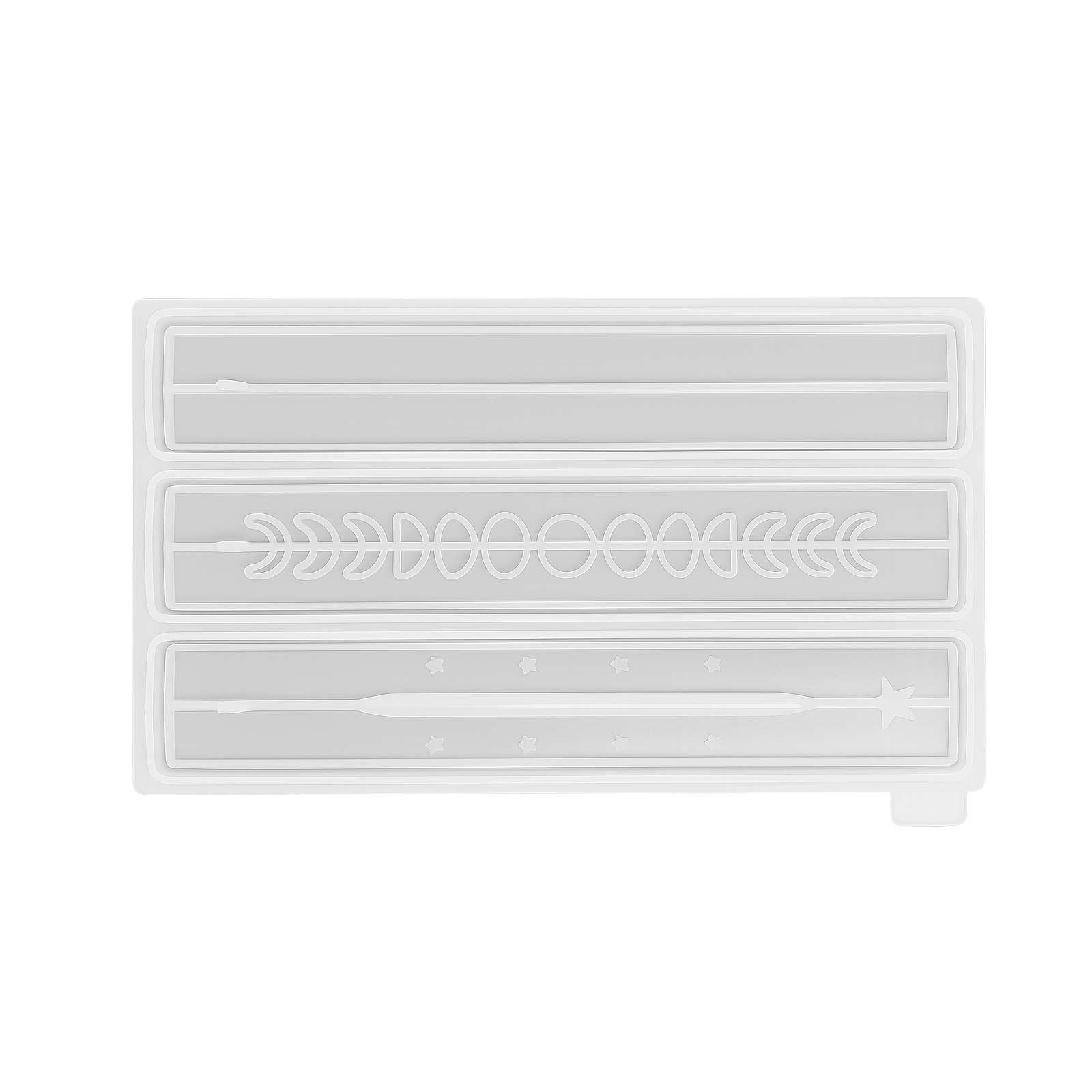 TEMU Moon Star Incense Stick Holder Resin Silicone Mold - Creative Moon Star Bookmark Ornament Casting Mold - Reusable, Easy To Clean, Themed