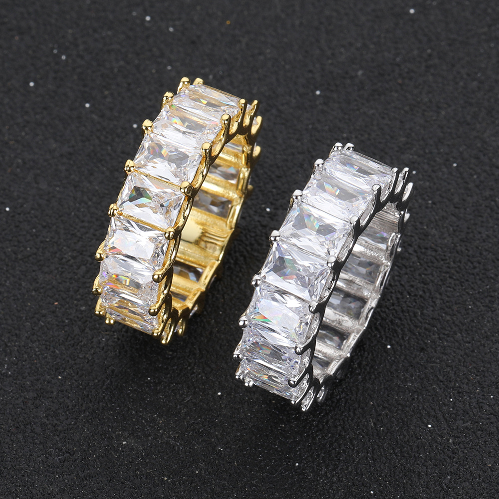 Men's Classic Geometric Moissanite Ring, Fashion Statement