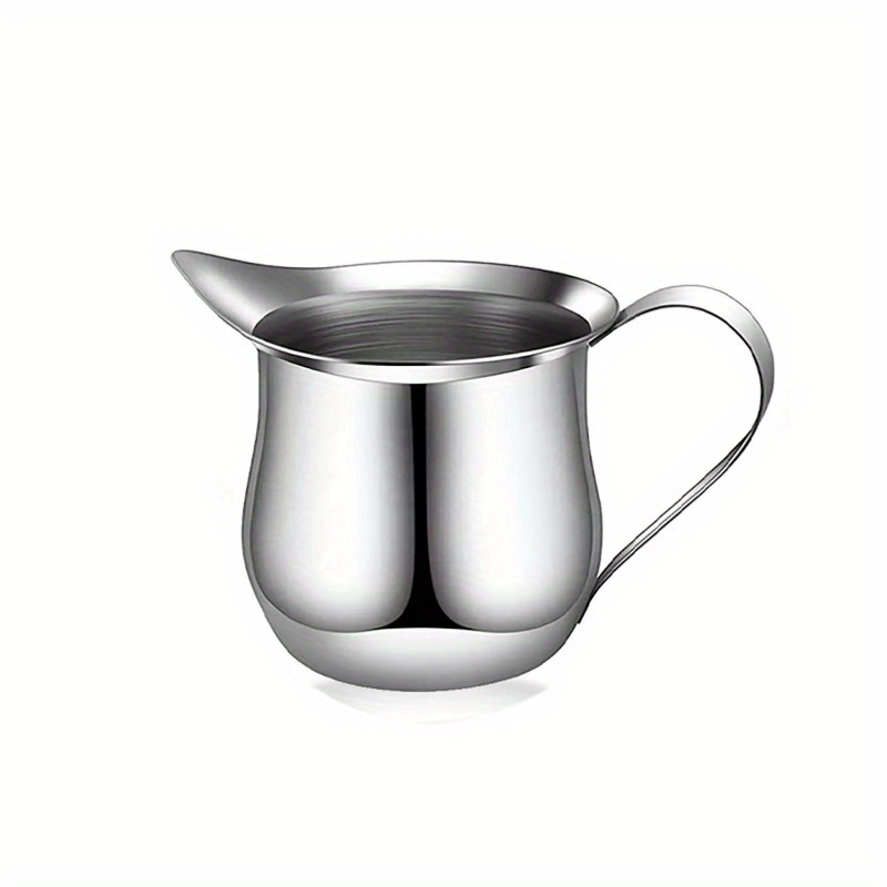 TEMU Coffee Milk Frothing Pitcher Cup Stainless Steel Espresso Creamer Pitchers Ounce Measuring Cup With Pouring Spout Coffeeware