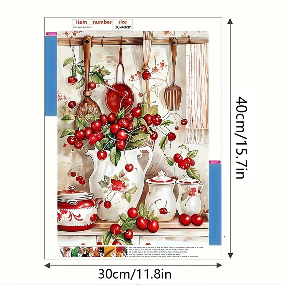 TEMU Kit de peinture diamant 1pc, Ensemble de peinture diamant 5D cadre, Art paysage - Parfait pour la décoration de chambre et de salon, Inclut une