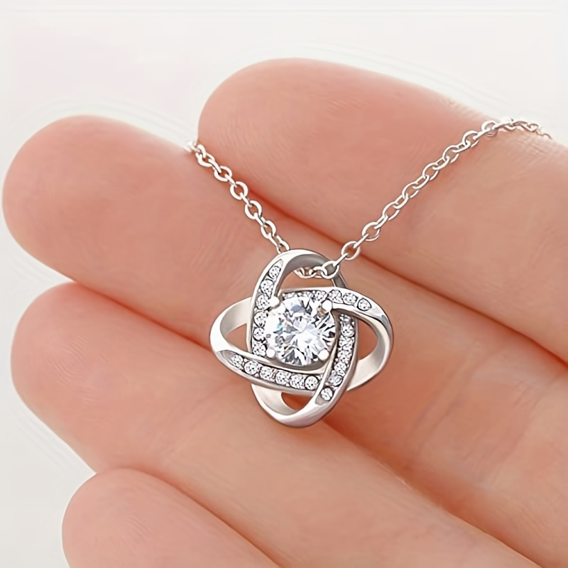 Women's Unique Knot Necklace for Wife, Gift for Her