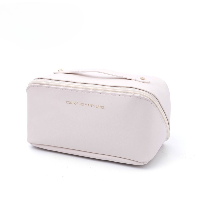 TEMU Large Capacity Expandable Travel Organizer - Cosmetic And Toiletry Bag With Zippered Compartments, Pink Series Appearance, Suitable For Women,
