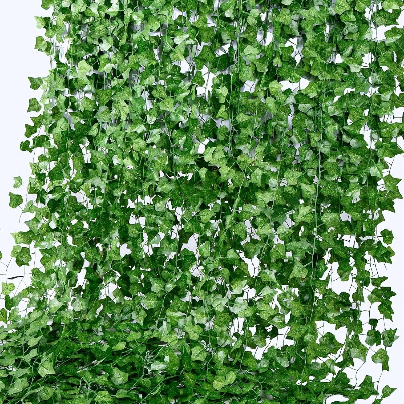 50pcs 103cm Artificial Ivy Garland With Fake Leaves, Hanging Greenery Vine For Home, Wall, Bedroom, Wedding, Garden, Party, Easter Decor, 50 Vines
