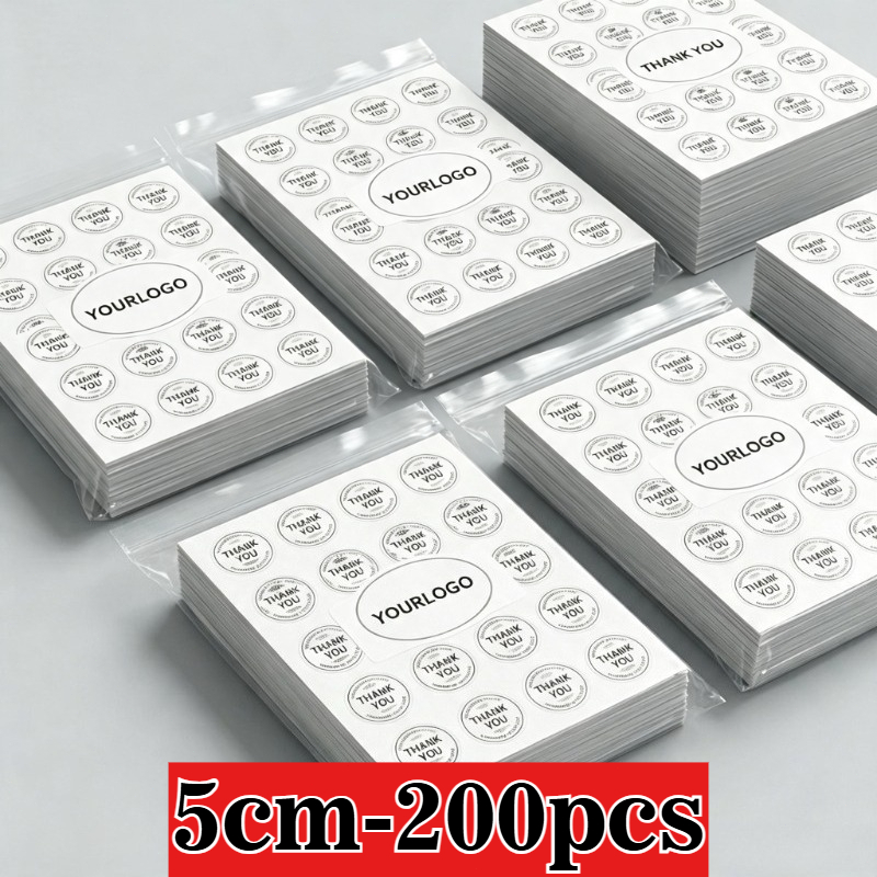 TEMU 100/150/200pcs 3/4/5/6/7cm, Custom Stickers, Custom Stickers. Suitable For Occasions, Custom Photos, Images, And Labels . Custom Logo Stickers,