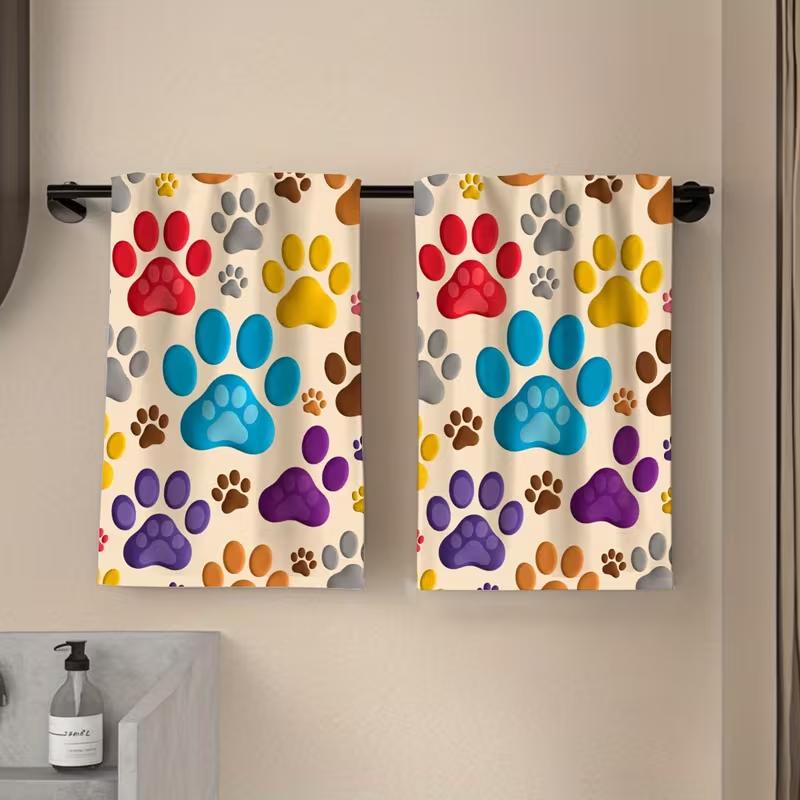 TEMU 2pcs Colorful Print Soft Microfiber Dish Towels, Perfect For Spring Decor, Gifts, Or Housewarming, Spring Decor Towels | Optimistic Design |