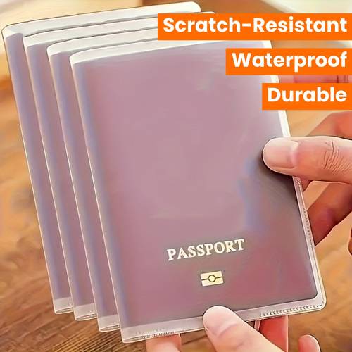 2/4 unidades porta- durável com multi-slots para cartões, protetor de documentos resistente a - transparente