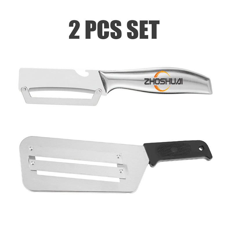 E-shop 2-teiliges Küchenschäler--Set, dicke , ergonomischer rutschfester Griff, Schälwerkzeuge aus Edelstahl für Gemüse, Obst, Kürbis, Karotte,