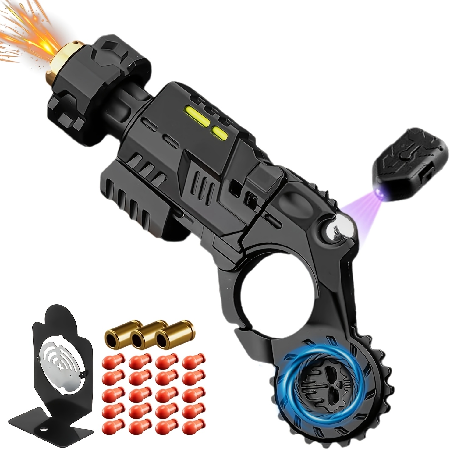 TEMU Cossify Brand 26pcs Set Alloy Stress Relief Toys Adult Gun: Stress- Edc Spinner, Cool Stress-relief Ring, Enhances Focus Ideal For Office,