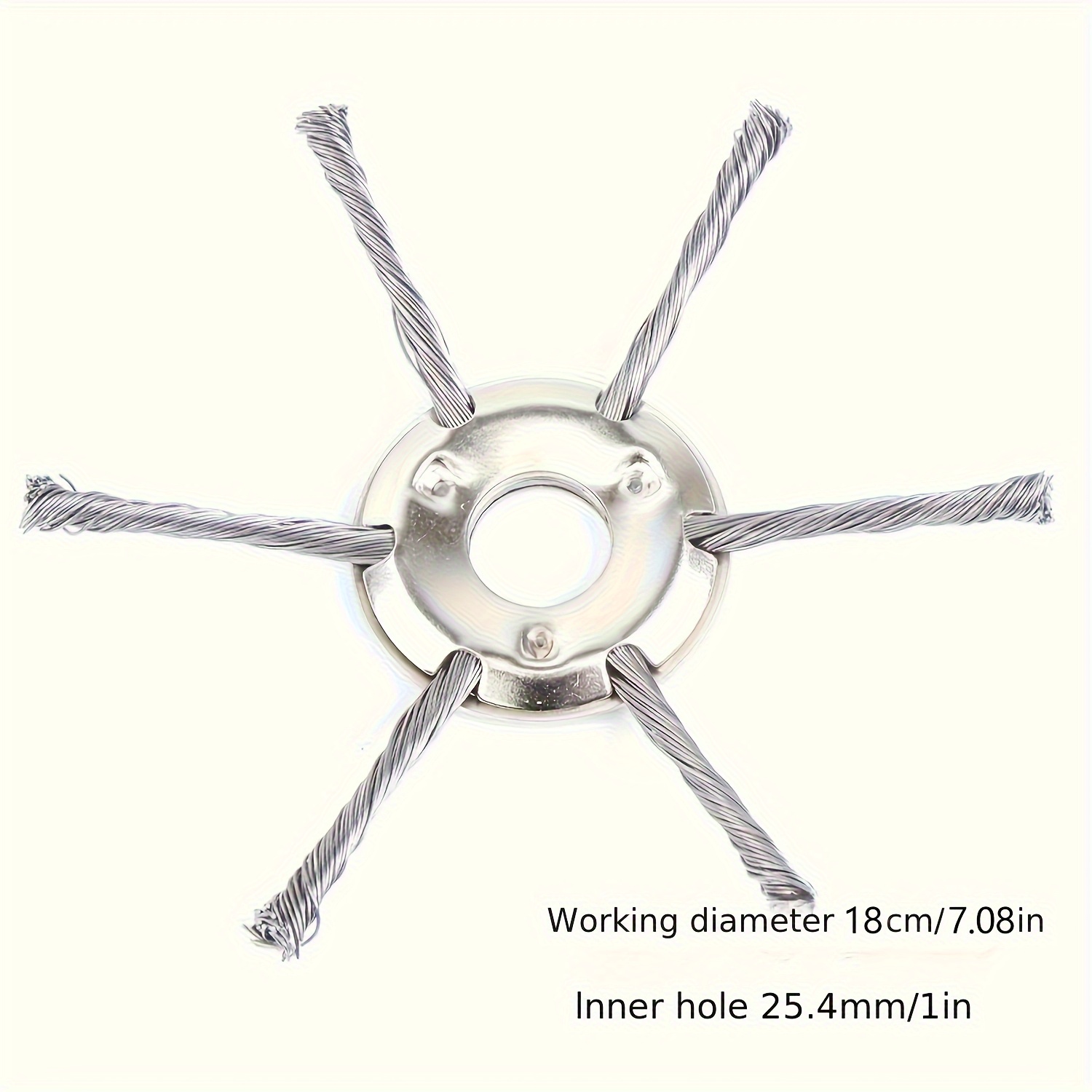 Image of Garden Lawn Mower Blade| Steel Wire , Mowing Blade, Grass Trimming, , Knotted Steel Wire Weed Brush Head, 24.5mm, Metal Material, For Mower, Brush Cutter Attachment Replacement Tool
