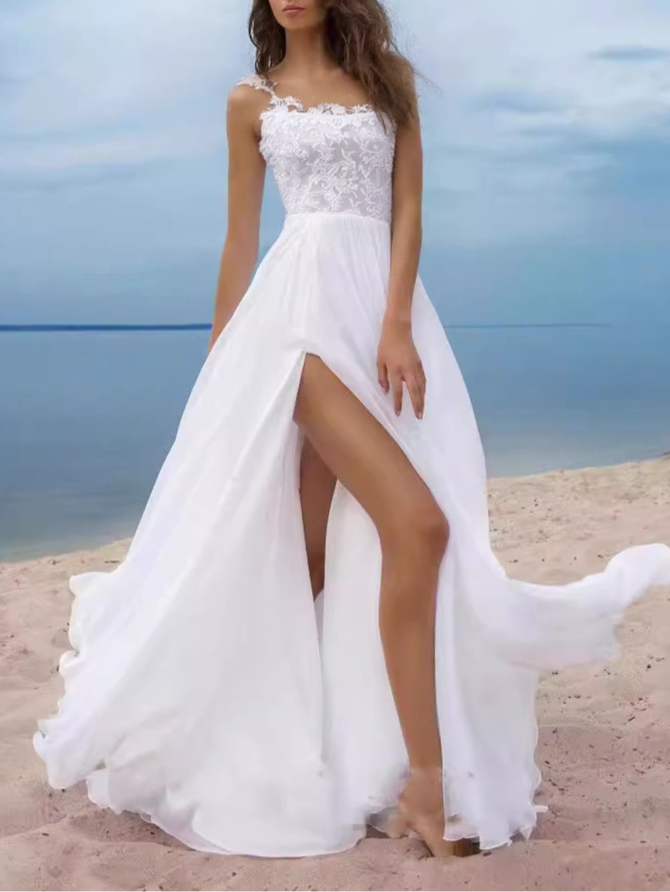 temu formal dresses for weddings Spaghetti Strap Slit Long Dress Women formal dresses temu dresses