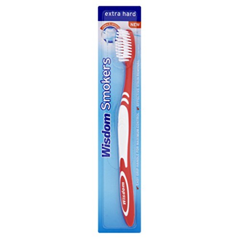 3-Pack Smokers Extra Hard Brush Toothbrush for Deep Cleaning