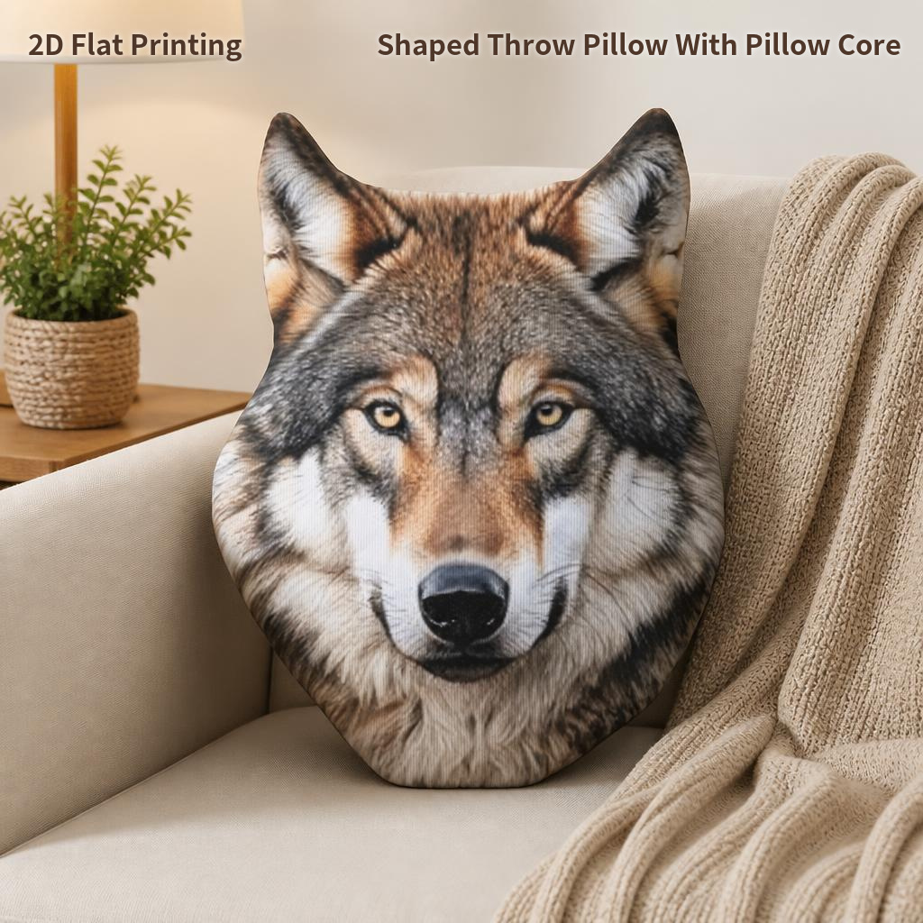 TEMU 1pc Animal Forêt Impression Plate 2D Rembourrée Coussin Décoratif pour Cadeau Chambre Canapé Pièce Fête Déco