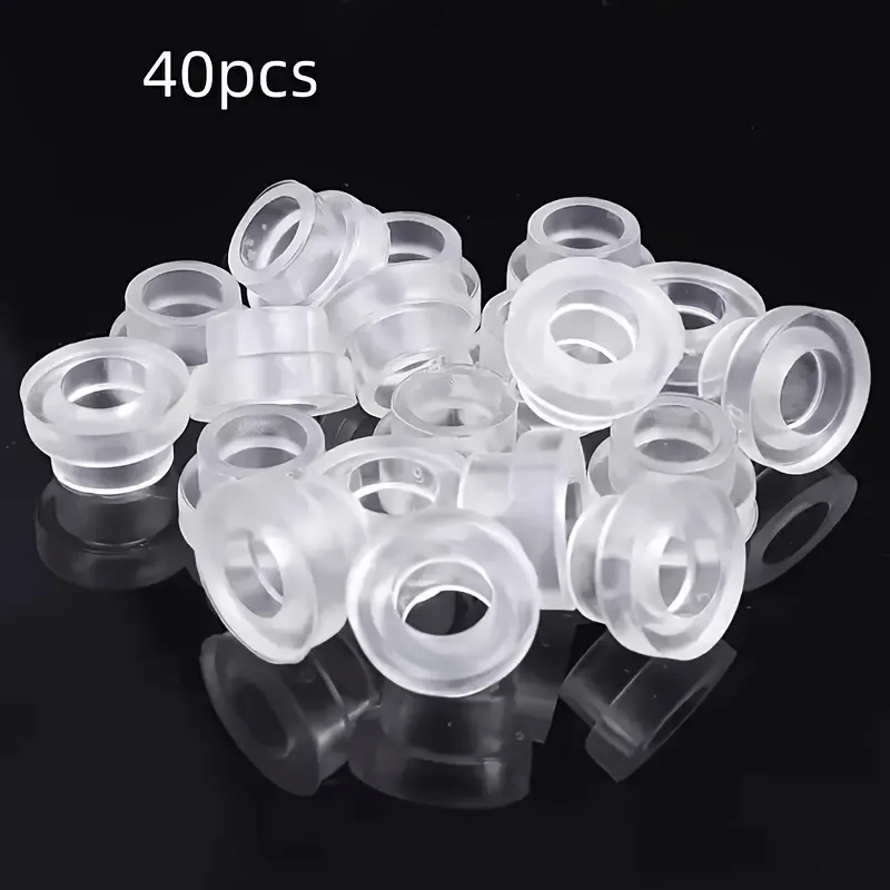 TEMU 40 pz Guarnizioni Universali in Silicone Rinforzato per Rubinetto con Clip di Bloccaggio - Rondelle Elastiche Durevoli per Tubi Flessibili, Tubi