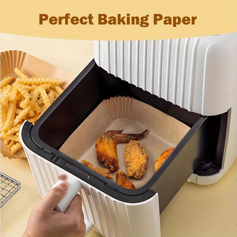200pcs 8 air fryer liner square baking parchment paper airfryer linersunbleached disposable nonstick nonleak nonwashing air fryer paper liner for 58   fryer basket, air fryer liners disposable, disposable air fryer liners, air fryer liners extra large, air fryer liners non stick, air fryer paper liners disposable, disposable cooking, kitchen essentials, nonstick surface, square liners, unbleached paper, nonwashing liners, baking sheets, home cooks, meal preppers Product details 7
