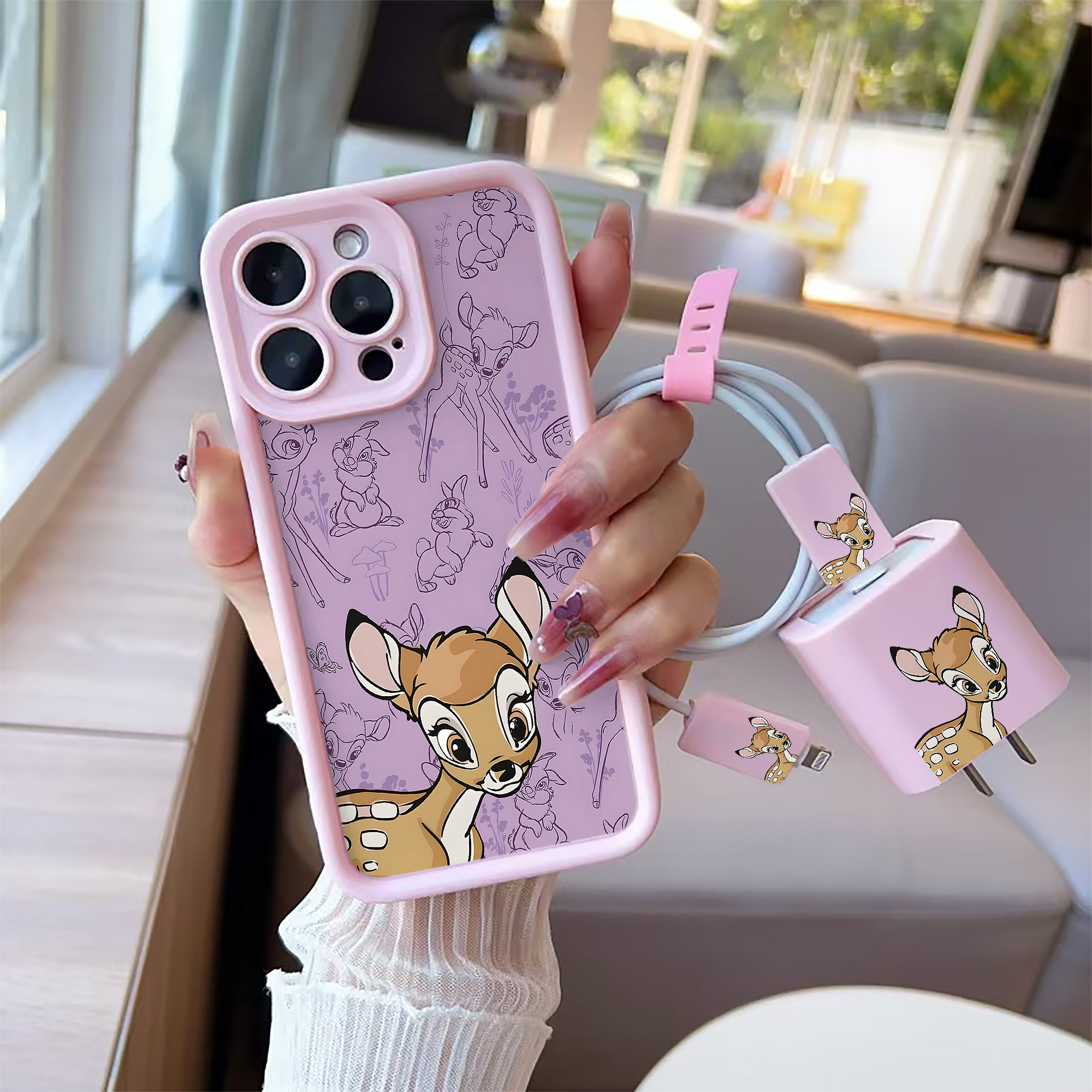 spring flower items including pink phone case Temu Bahrain - Main Image