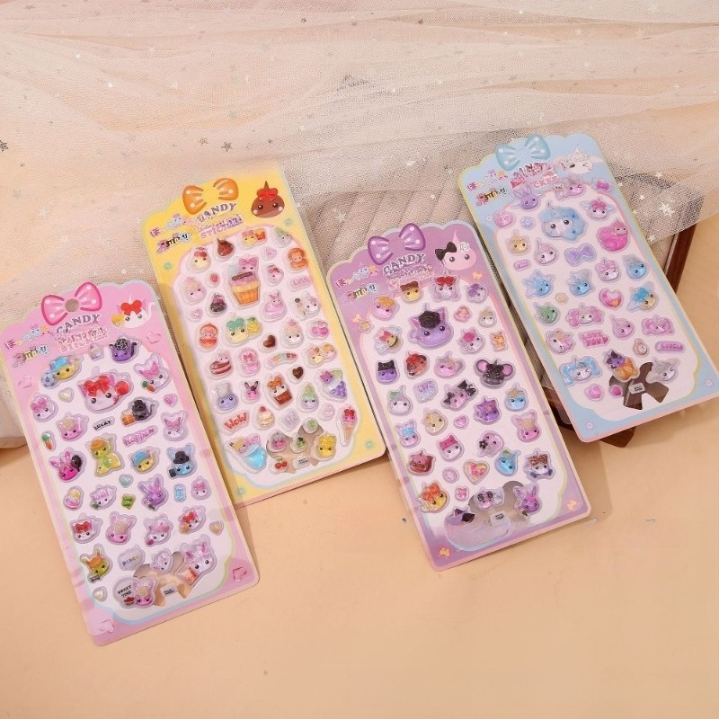 TEMU 【商品名】日本風 ユニコーン 漫画 キャンディ 3D ル ステッカー スマホケース/水筒 デコレーション。バレットジャーナル、、スマホケースの装飾に最適