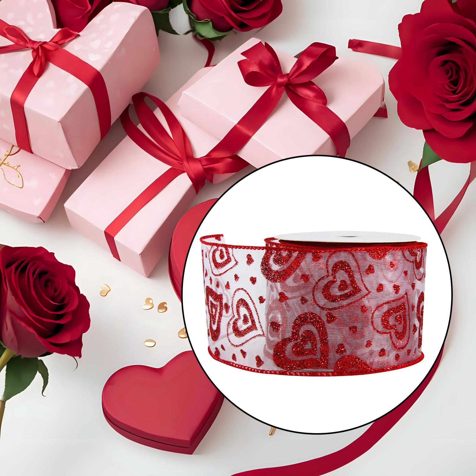 

Valentine's Day Ribbon With - 5 Yards, 1.5" Wide For Gift Wrapping, Wedding Decor & Crafts