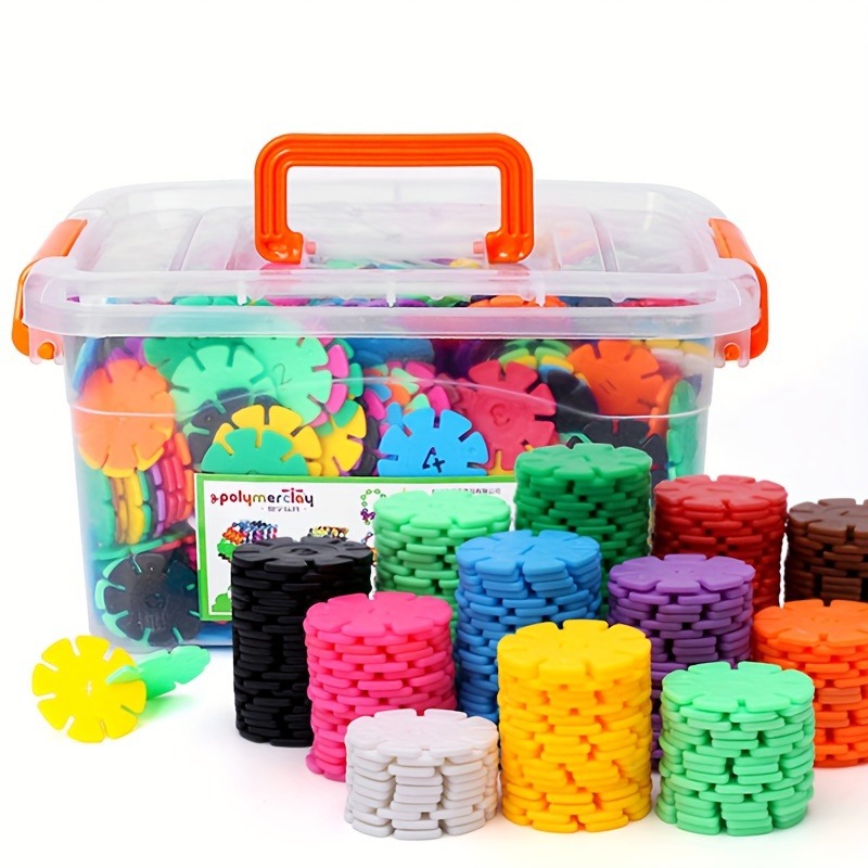 colorful snowflake building block set enhancing fine motor skills it   multi shaped assembly toys with numbers and letters to     and offer classroom rewards its a perfect christmas gift random color