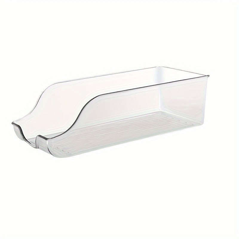 TEMU 1 Transparent Plastic Refrigerator Storage Box, Stackable Transparent Refrigerator Storage Box, Can Bottles Of Soda, Suitable For Soda,