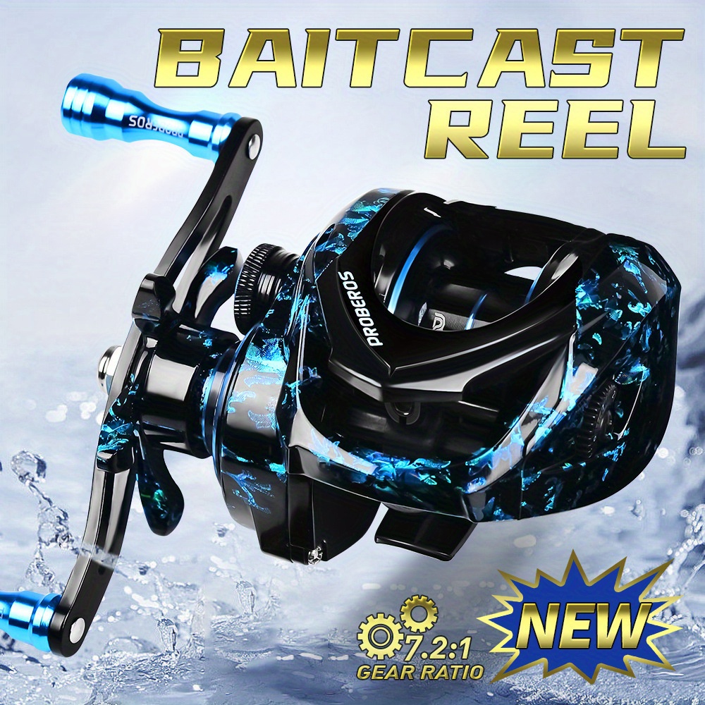 

1pc Baitcast , 7.2:1 , 10kg Max , , Aluminum Alloy , Copper Alloy , , Interchangeable, Compatible, &