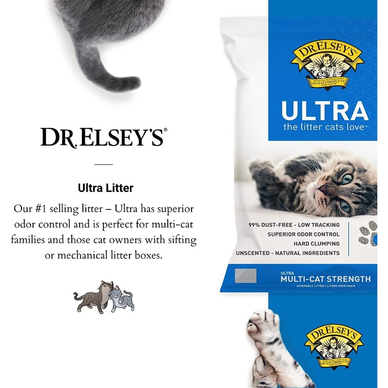 Dr. Elsey'S Ultra Premium Clumping Cat Litter 18 Lb/ 8. 16 Kg Pack May Vary