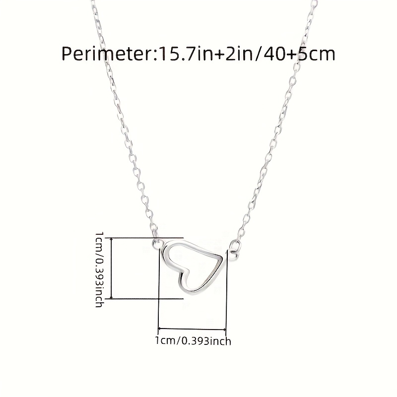Women's Vintage Heart-Shaped Pendant Necklace, S925 Silver