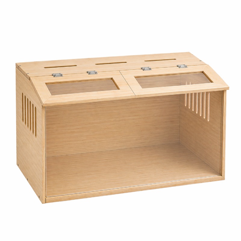Wooden Transparent Hamster Cage Multi-Level Space