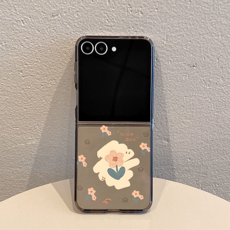 capa de celular: 5334nice   yellow flower transparente   com   tpu   transparente, adequada para capa de celular dobrável for samsung galaxy flip 8, para for samsung galaxy flip 8, para for samsung galaxy flip 7, capa protetora   de tpu de   total à   de
