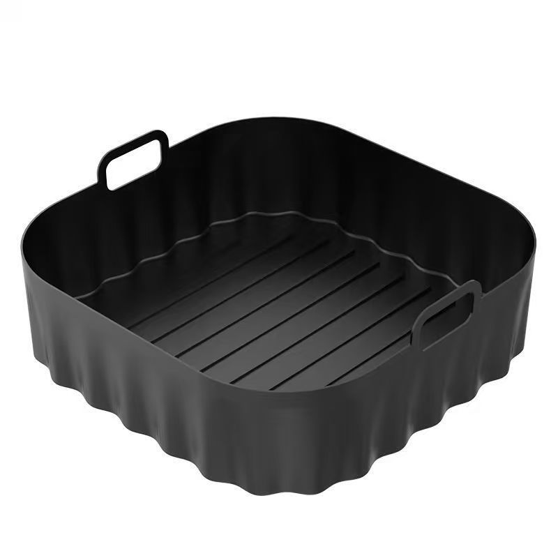 Image of 2026 Fryer Accessory Square Silicone Baking Tray, 4.2l Capacity, Reusable, High-temperature Resistant And Easy To Clean, Suitable For Baking Toaster And Air Fryer, With 6 Colors
