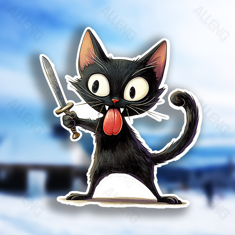 Lot De 2 Autocollants Pour Chat, Autocollants Extérieurs