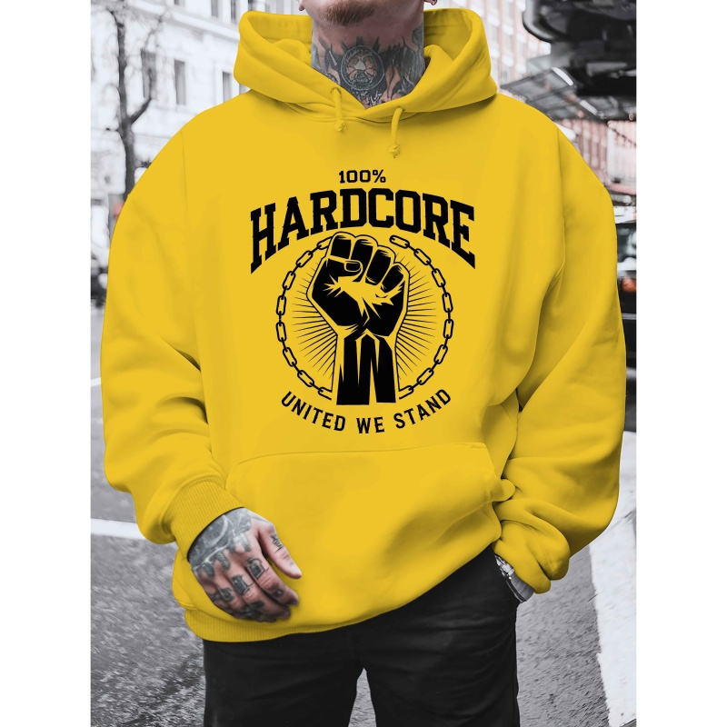 

Hardcore United Youth Autumn And Winter Fleece Sweatshirt For Men, A Free Hoodie Featuring Prints, Perfect As A Gift For Men.