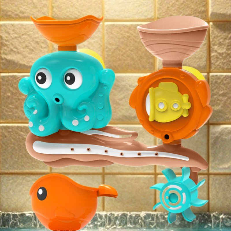 2pcs Fun Octopus Interactive Bath Toys for Kids