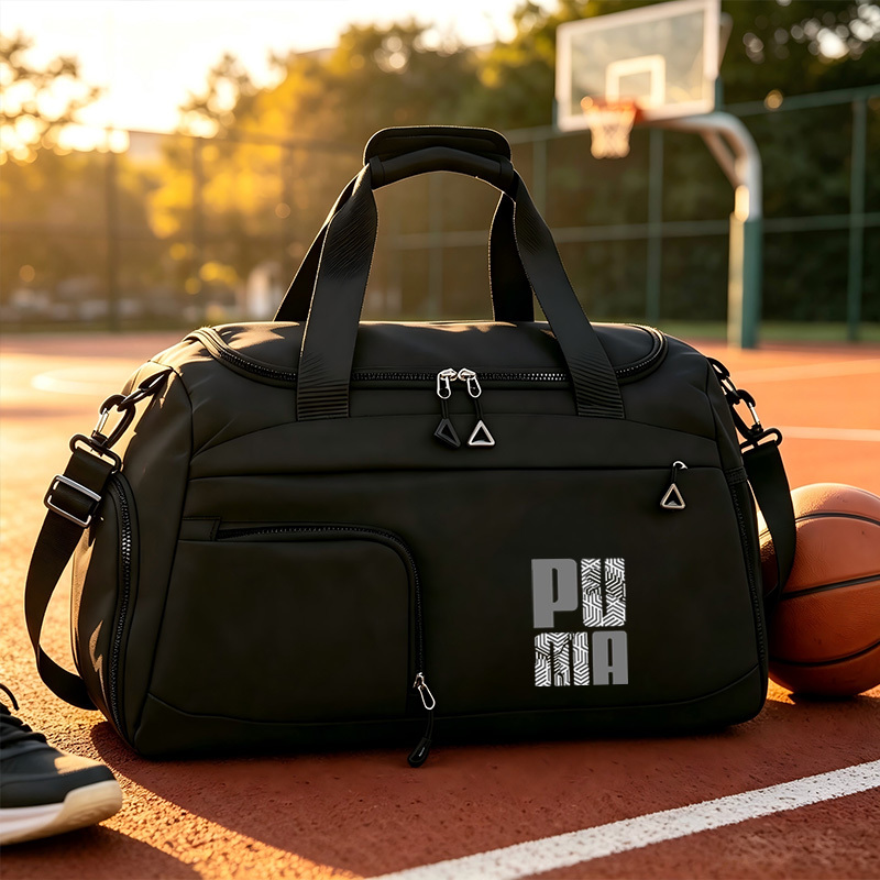 TEMU 1pc Persian Geometric Block Bag, Gym Overnight Bag, Weekender Duffle Bag, Handy Multi-compartment, Detachable Shoe Storage, Large Capacity, For