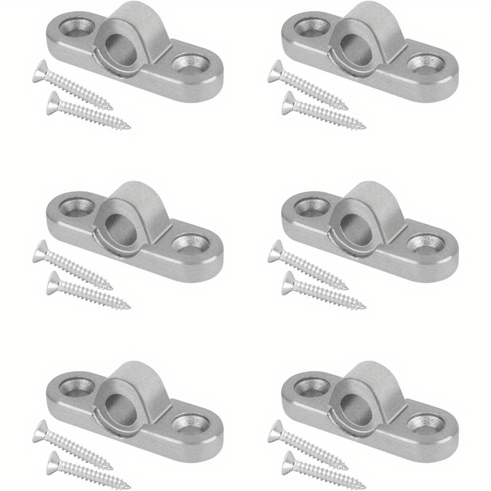 18pcs Tent Fixing Awning Eyelet (6pcs + 12pcs Screws), Rv Awning Stainless Steel Awning Eyelet Rv Wall Hole Awning