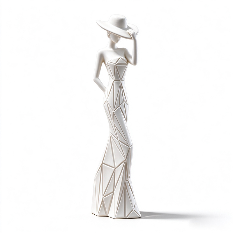 TEMU Statue de Modèle Féminin Élégant - Poupée , Design Réaliste, Convient pour la Décoration de Bureau à Domicile, Centre de Table, , Décoration de
