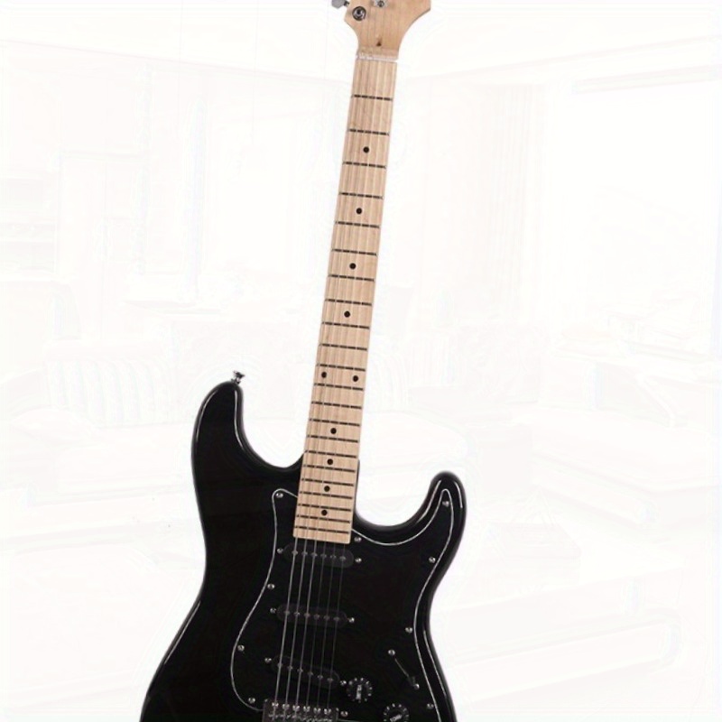 black guitar red pickguard sold on Temu United States