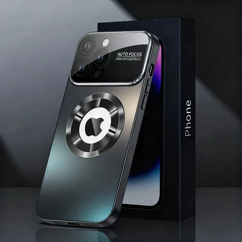 Etui za telefon - 3 (1 ovitek za telefon + 2 zaščitni foliji visoke ločljivosti) Nova luksuzna mat etui v titanovem kovinskem videzu za iPhone