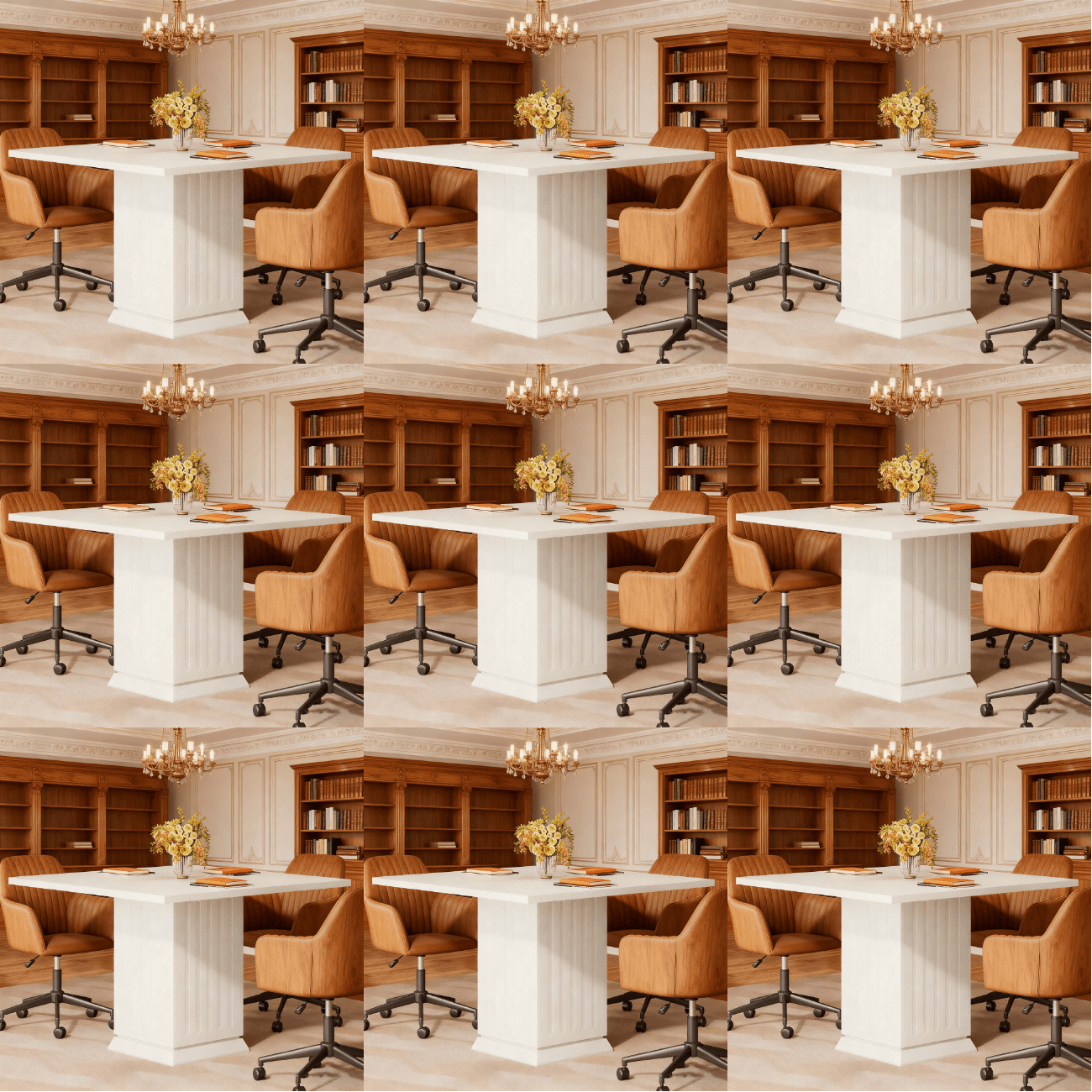 Modern Conference Table Measuring 35.4 Inches, Designed For Small Office Meeting Rooms