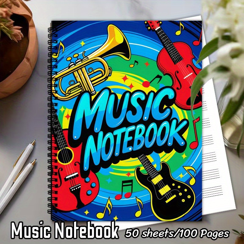 Cahier De Partitions Pour Batterie: - 100 Pages A4 | Portées Vierges