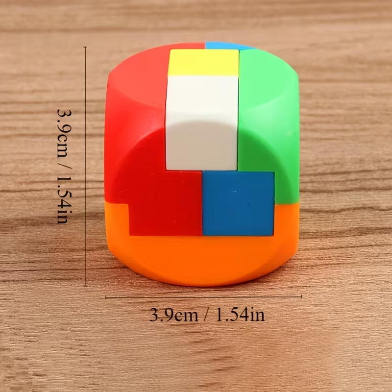 8pcs Colorful Luban Lock Puzzle 3D Interlocking Brain Teaser