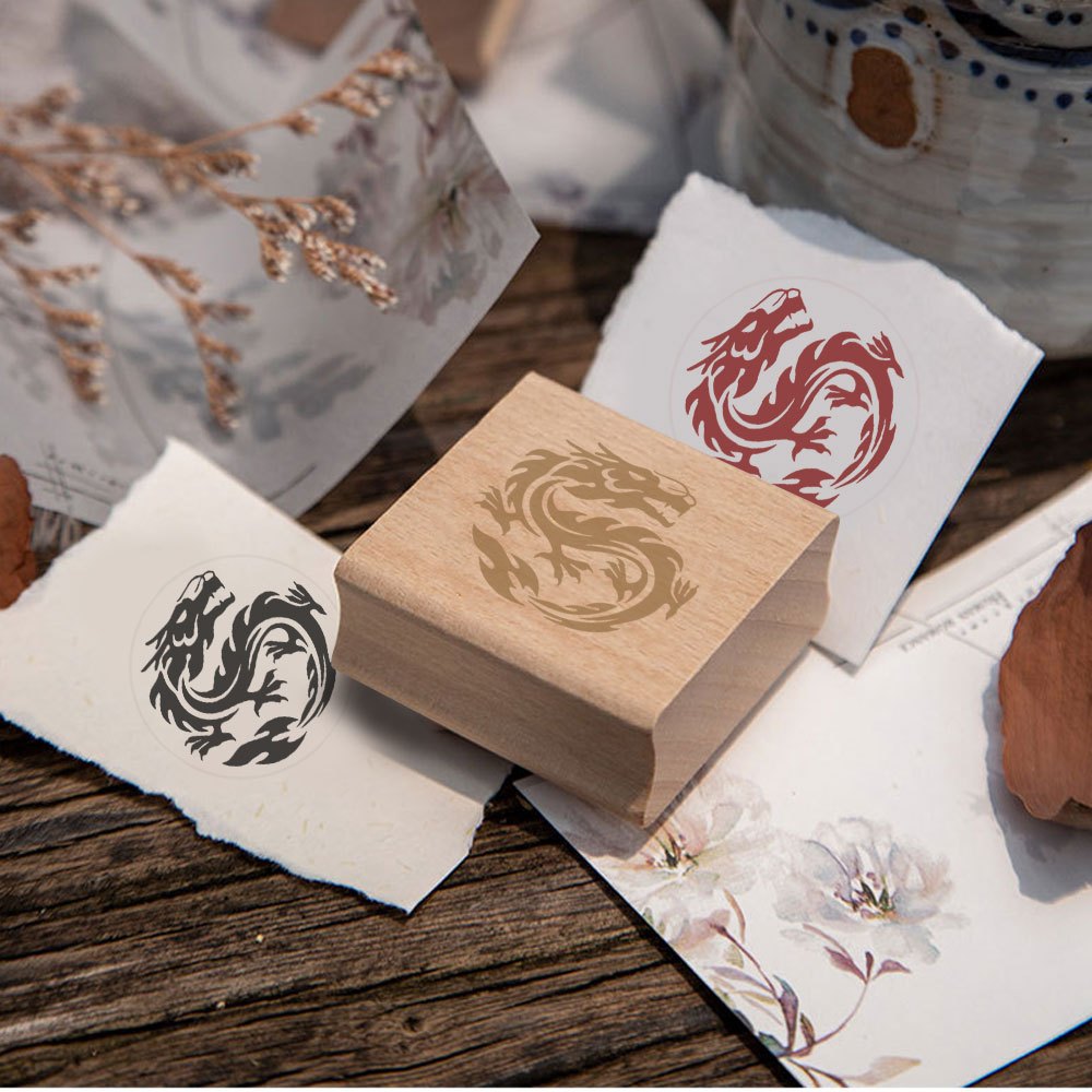 TEMU 1pc Exquisite Wooden Diy Decorative Journal Stamp (ink Not Included), Suitable For , Reading Logs, Mood Diary Tracking, Wooden Journal Stamp For