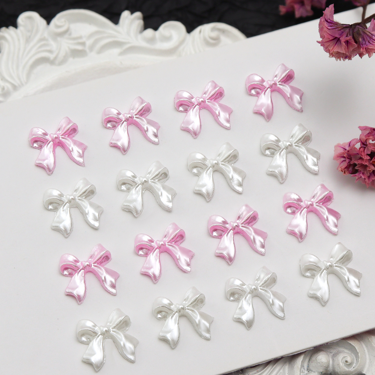 

30pcs Per Mini Ribbon Bow Molds For Crafting Decorations, Suitable For Resin Supplies, Epoxy Silicone Mold Fillers, And Materials For Jewelry And Keychain Making.